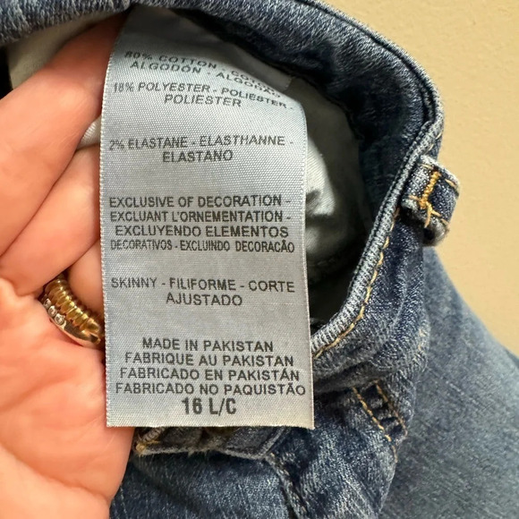 Women's Levi Strauss Modern Skinny Denim Jeans. Size 16 Long - Picture 4 of 5